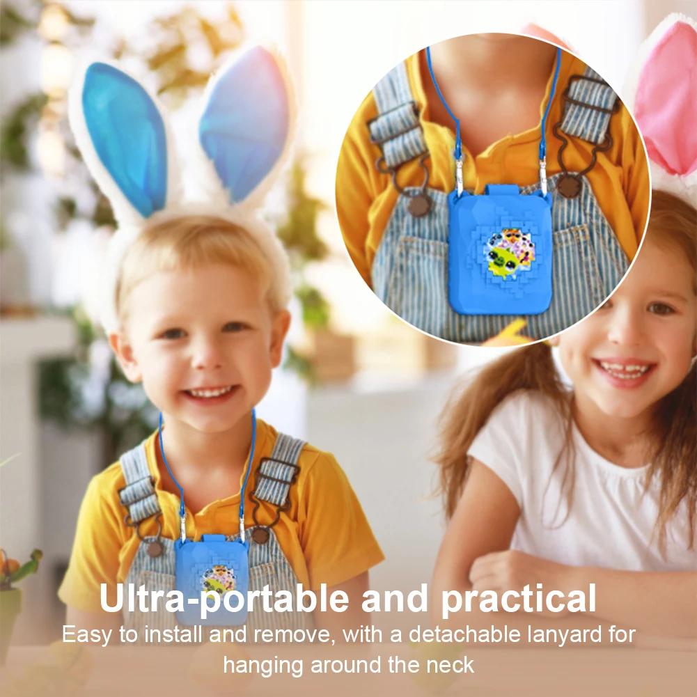 Silicone Case Washable Protective Cover with Lanyard Silicone Protective Case for Bitzee Magicals Interactive Toy Digital Pet