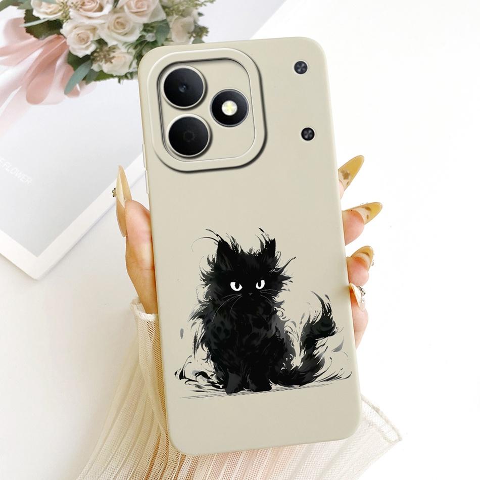 For Realme Note 80 RMX5388 Cute Cat Flower Cartoon Phone Case For Realme Note80 4G Soft Silicone Covers Bumpers