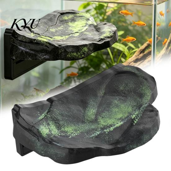 Terrarium Climbing Shelf Magnetic Reptile Ledge, Shelf, Rock Durable Cage Furniture Look Resting Platform for Geckos, Tree Frogs Small Habitat Decor