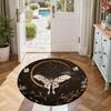Moth Round Floor Mat Suitable for Kitchen Foyer Game Room Living Rooms Anti-slip Round Rug Decorate Offices Perfect Gift for Friends Family