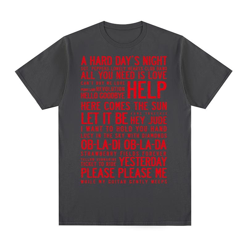 Hey Jude Some of Songs Vintage Tshirt Rock Band Cotton Men T shirt New TEE TSHIRT Womens tops