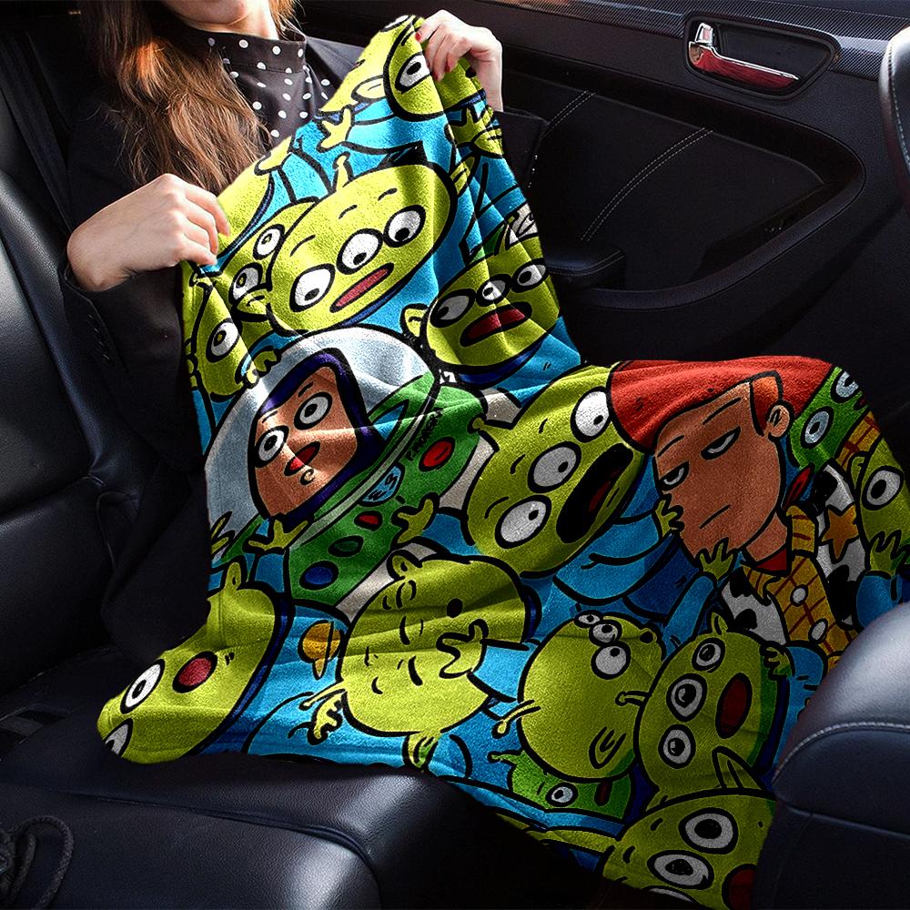 1Pc Toy Story Alien Invasion Blanket Soft Throw Blanket For Home Bedroom Bed Sofa Travel Office Solid Christmas Blanket