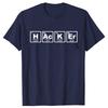 Hacker Periodic Table Security Professional Funny Programmer TShirt Short Sleeve Coder T Shirt Anime Graphic Tshirt Hip Hop