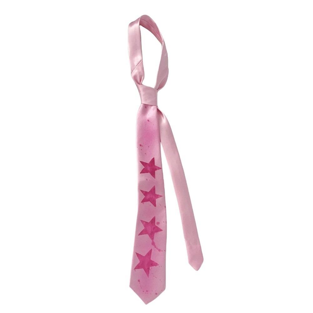 Y2K Star Tie Sweet Unisex Necktie Creative Glossy Tie Party
