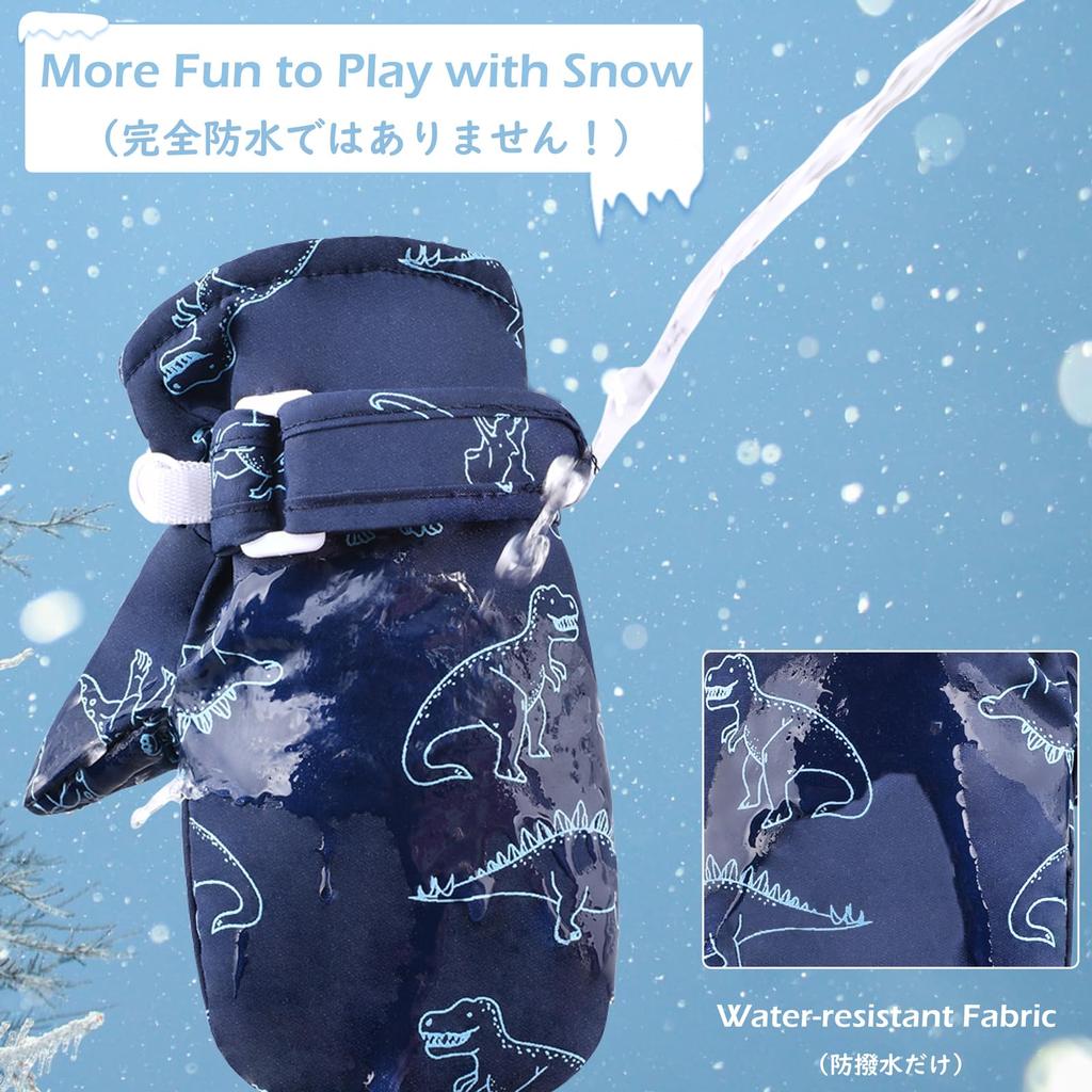 TRIWONDER Baby Cold Weather Outdoor Winter Gloves for and Girls Ages Mittens, Toddlers, Boys, (Navy Blue, 2-4)