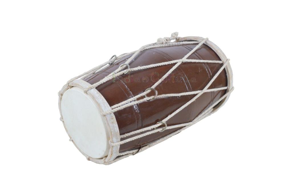 Handmade Indian Folk Musical Rope Dholak with Protective Cove