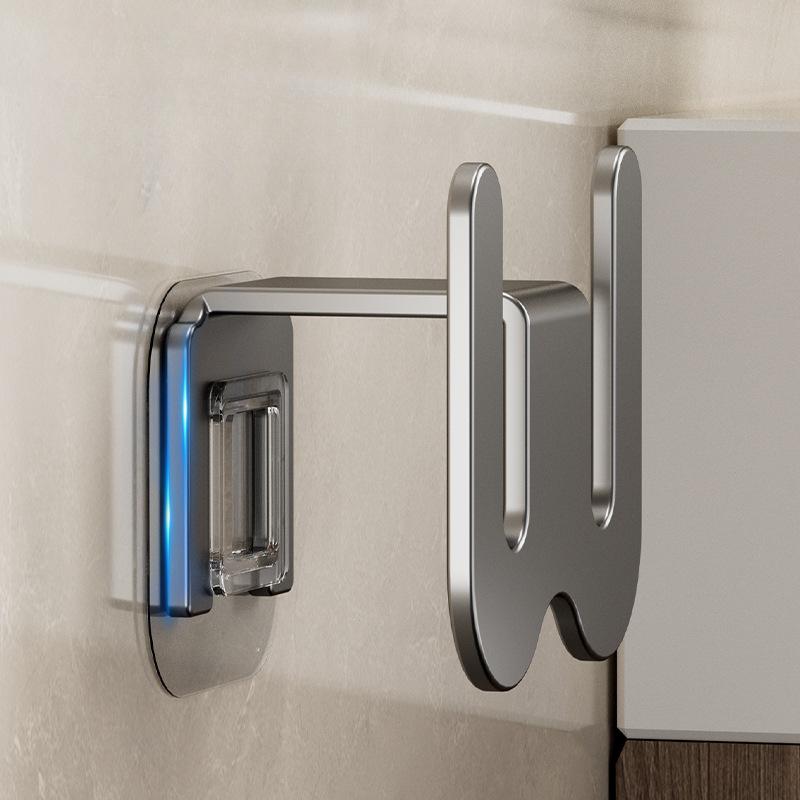 Настенная полка для тапочек для ванной комнаты, алюминиевая бесследная настенная вешалка для хранения тапочек, без перфорации, полка для ванной комнаты