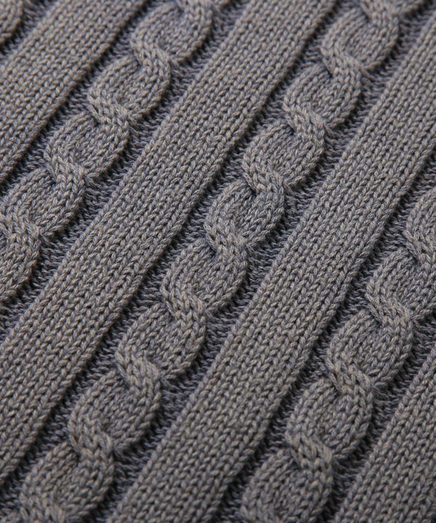 TRILLION Vintage Washed Cable Half Sleeve Knit [Lavender Grey]