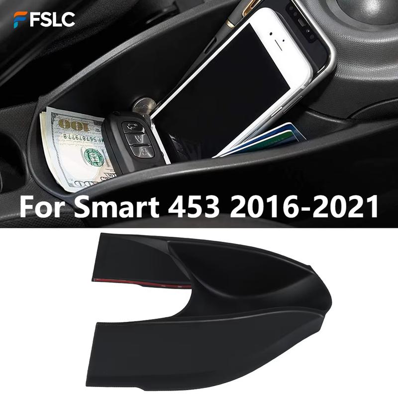 For Smart 453 Fortwo Forfour 2016- Car Dashboard & Gear Panel Storage Box Interior Organizer Tray Auto Accessories