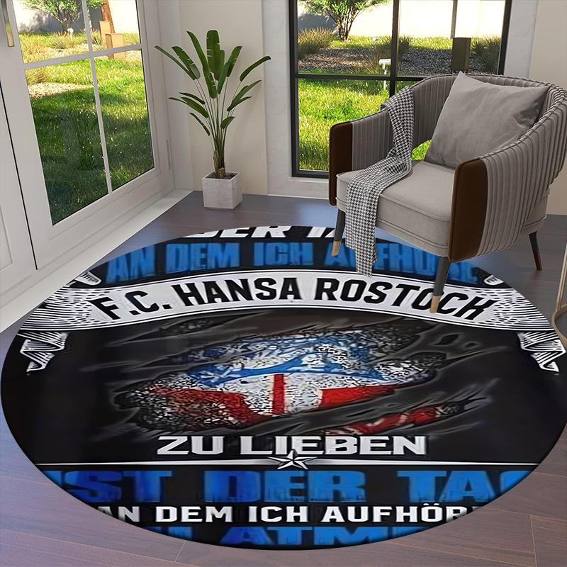 Круглый ковер Fc Hansa Cool, Ковер для гостиной, спальни, дивана, игровой комнаты, Нескользящий коврик для пола Q0013