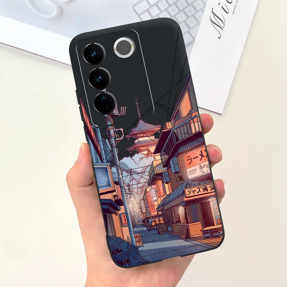 Чехол для Vivo V27 Чехол для Vivo V27e V2237 Милый Модный Расписной Чехол Мягкий Силиконовый Чехол для Телефона Для Vivo V27 Pro V 27 V27e Задняя Крышка Сумки