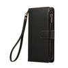 Leather Phone Cover For Xiaomi Redmi 14C 4G/A3 Pro 4G/A4 5G/14R 5G/Poco C75 4G/Poco M7 5G Multi Card Slots Zipper with Wrist Strap