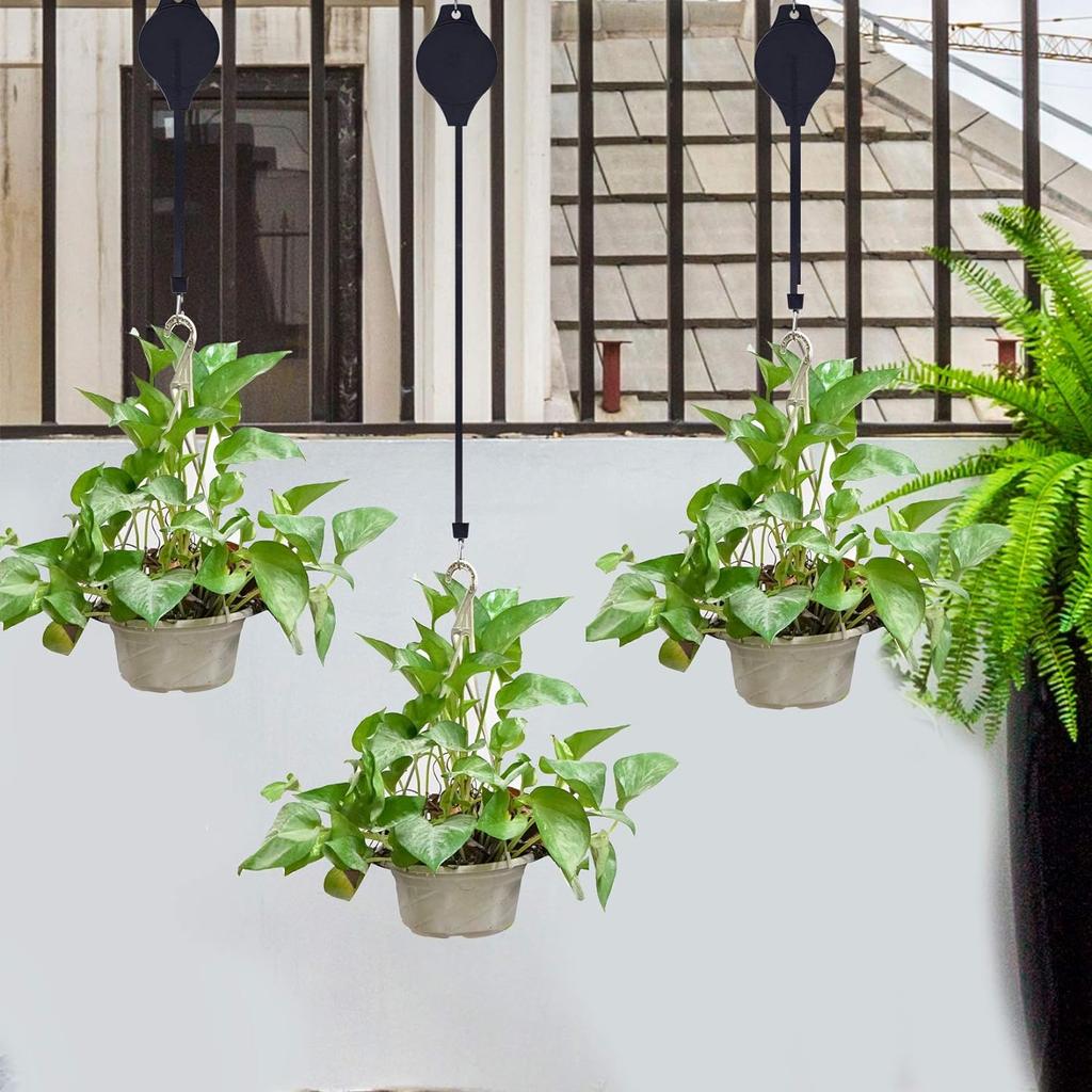 2 шт. крючок для растений, выдвижная вешалка для растений, легкодоступная подвесная корзина для цветов, садовые корзины, горшки и кормушка для птиц