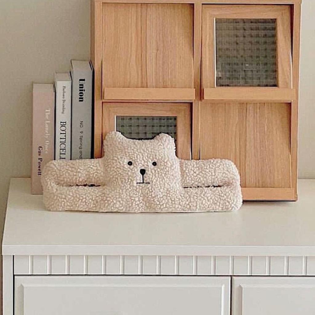 Door Slam Stopper Lamb Cashmere PP Cotton Anti Pinch Door Pinch Guards for Children Decoration Little Bear