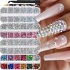2600pcs 3D Shiny Crystal Rhinestone Kit Nail Gems With  Picks And Tweezers For Nail Art Craft Rhinestone Nail Art DIY Decoration