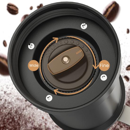 Мини ручная кофемолка с 40 регулируемыми настройками Портативная ручная мельница для кофейных зерен Коническая жерновая кофемолка для путешествий, кемпинга, офиса, эспрессо