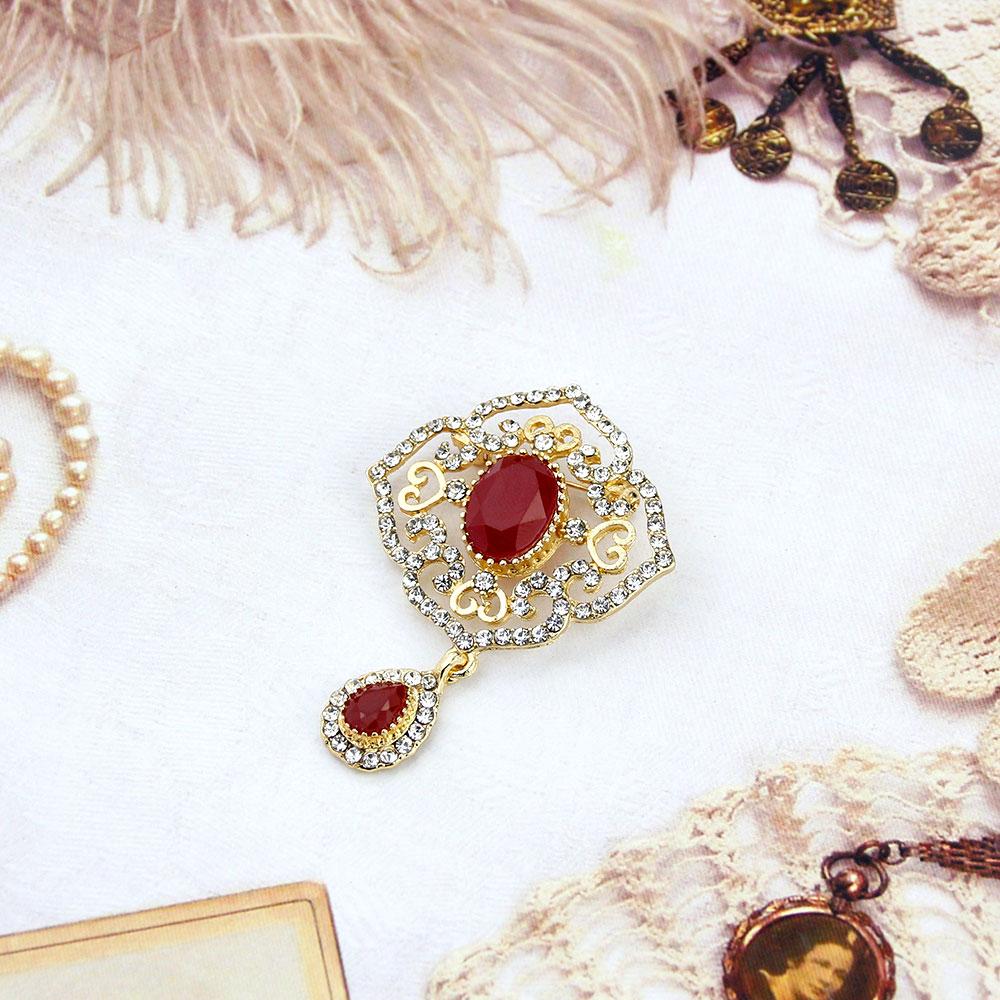 Женская брошь с кристаллами золотого цвета и стразами, полые свадебные украшения для невесты