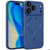 TPU Case - E.F.Connection - for iPhone 17 Pro Max - Silicone Magnetic Circle - Navy Blue