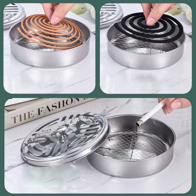 Подставка для москитной спирали Портативный держатель Подставка для репеллента от насекомых С крышкой Летний Защита от комаров Дом Кемпинг Открытый воздух