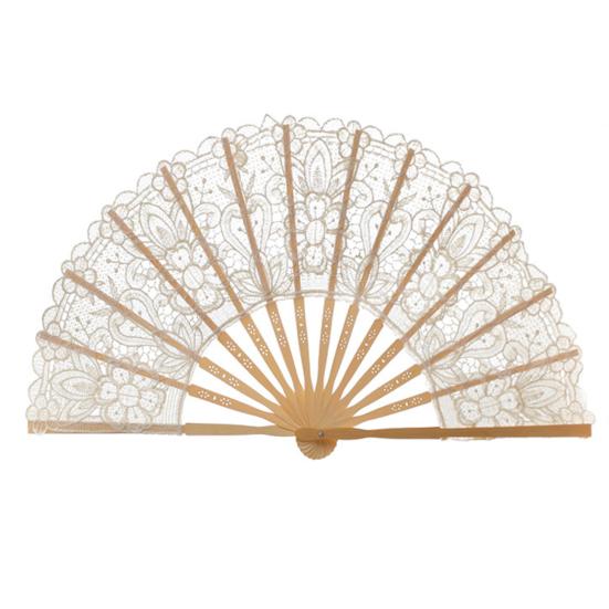 Складной веер в винтажном стиле с кружевной отделкой и подвеской с кисточкой Элегантный ручной веер из ткани и бамбука Полый веер для свадебной вечеринки Домашний декор