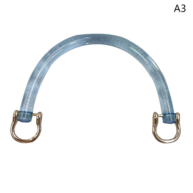 U-образная акриловая ручка для сумок, прозрачная сумка-тоут, тканые ручки для сумок, прозрачный ремень для сумки своими руками с D-пряжкой, аксессуары для сумок