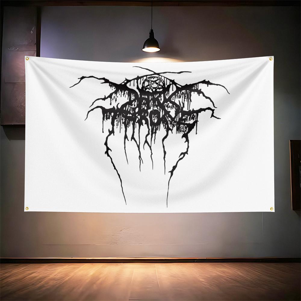 Флаг Рок-музыки 3x5 футов Для фанатов Darkthrone Баннер HD Печать Латунные люверсы Декор стены гаража, спальни, гостиной, общежития Гобелен
