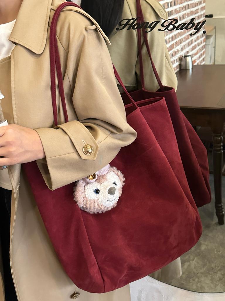 Японская ретро-сумка из замши, новая вместительная повседневная сумка подмышкой, удобная и комфортная сумка через плечо для поездок на работу.