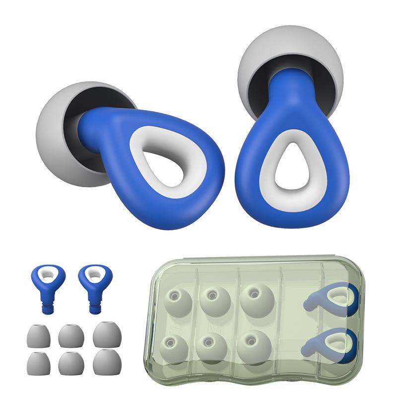 Reusable Waterproof Silicone Noise Cancelling Earplugs, Hearing Protection for Sleeping Swimming Study Men Women