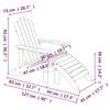vidaXL Adirondack-Gartenstühle 2 Stk. mit Hockern HDPE Weiß