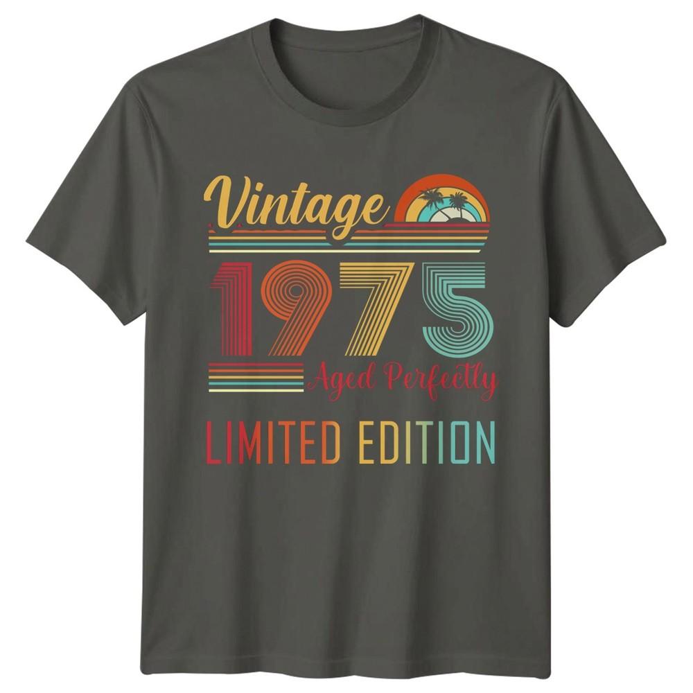 Vintage 1975 Unisexs TShirt 51st Birthday Aged Limited Edition Gift