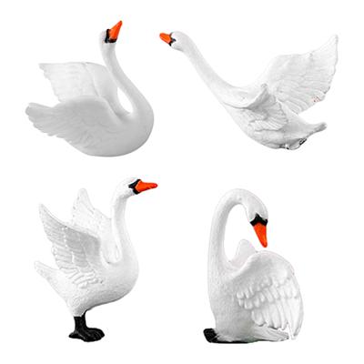 Шикарные детские игрушки-лебеди с прозрачной текстурой, изысканное украшение офиса