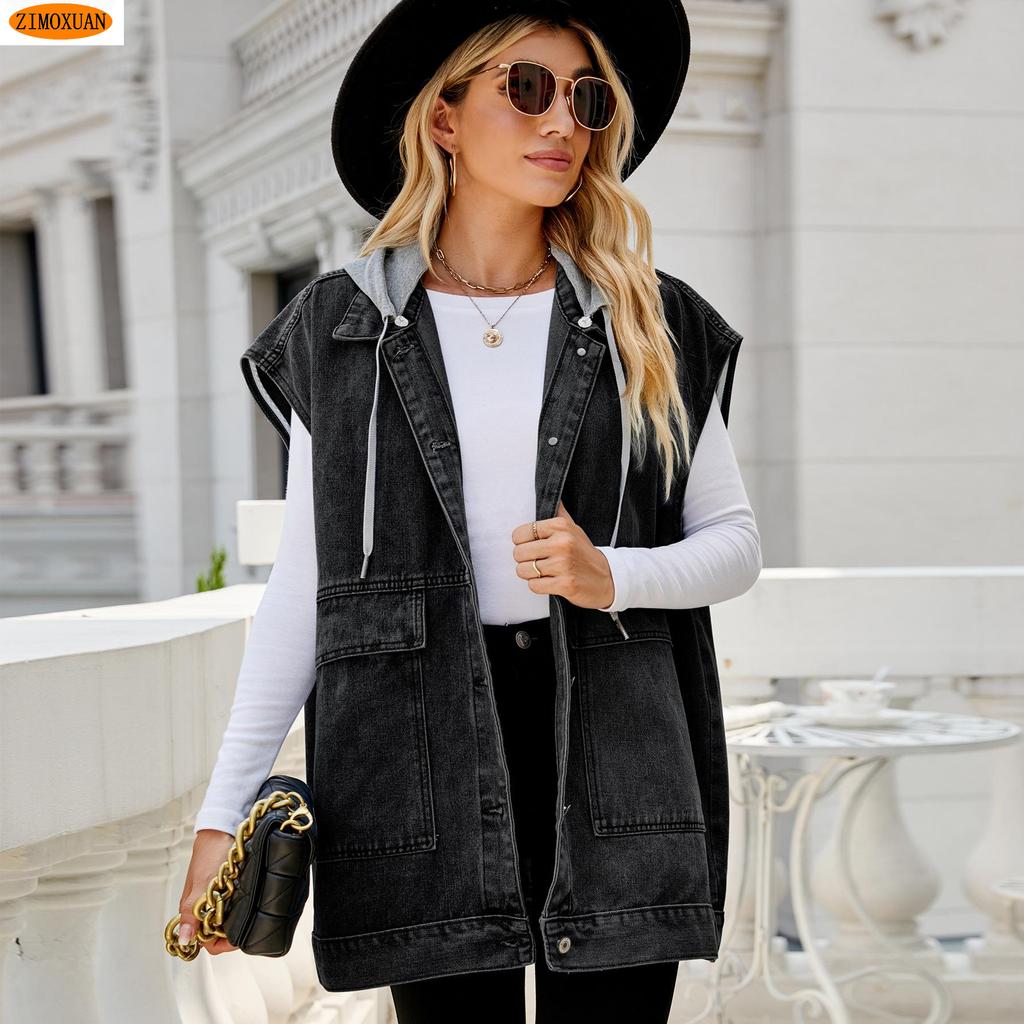 ZIMOXUAN Stylish and Comfortable Women's Summer Denim Vest