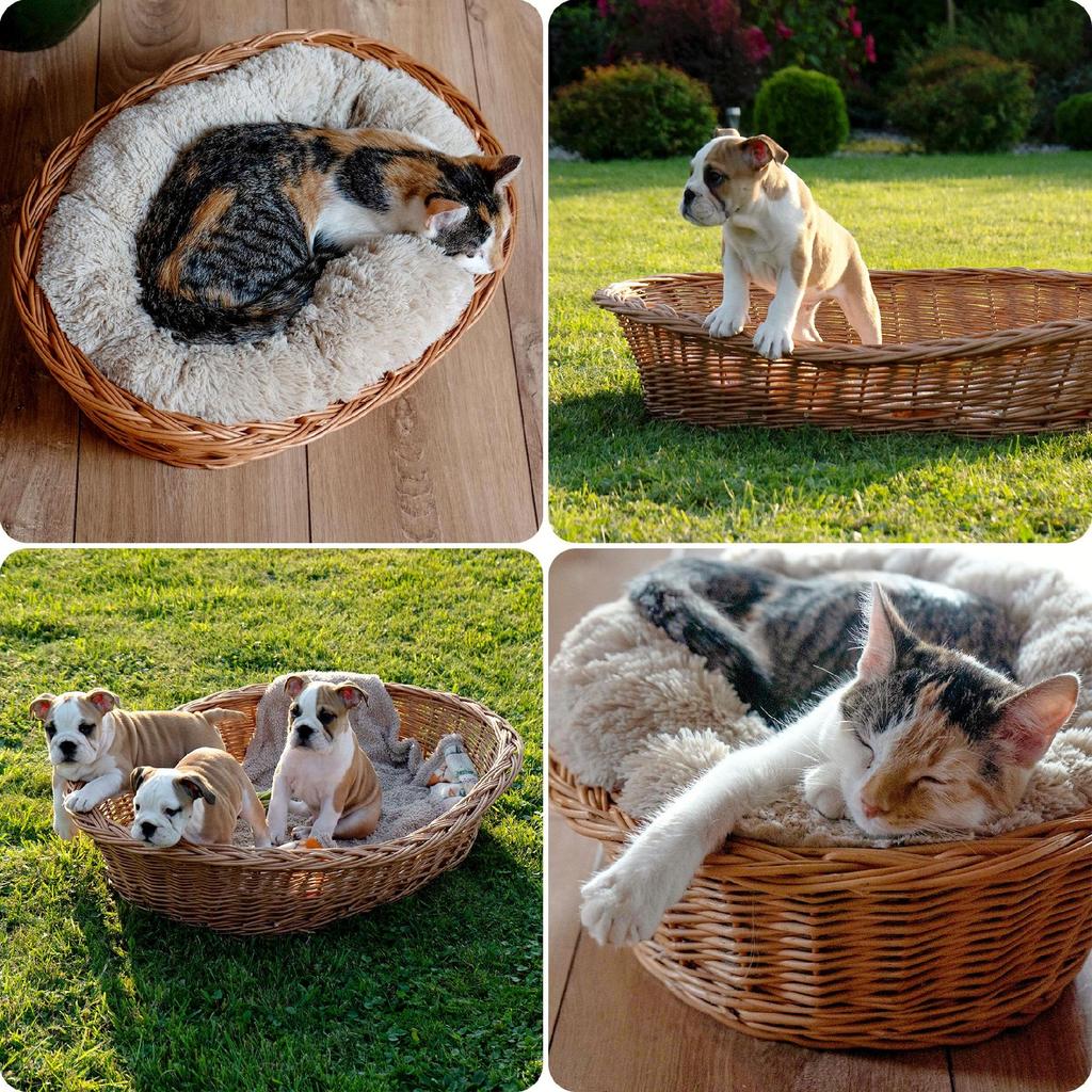 KADAX Wicker Dog Bed Wicker Xs