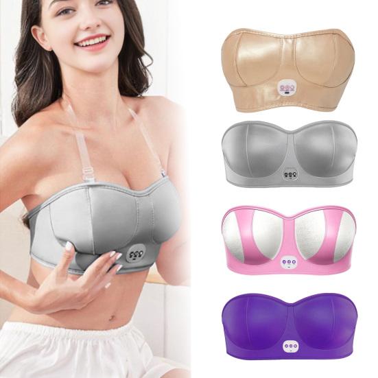 Электрический массажер для груди Несколько режимов вибрации Дизайн на липучке Регулируемая посадка Беспроводной