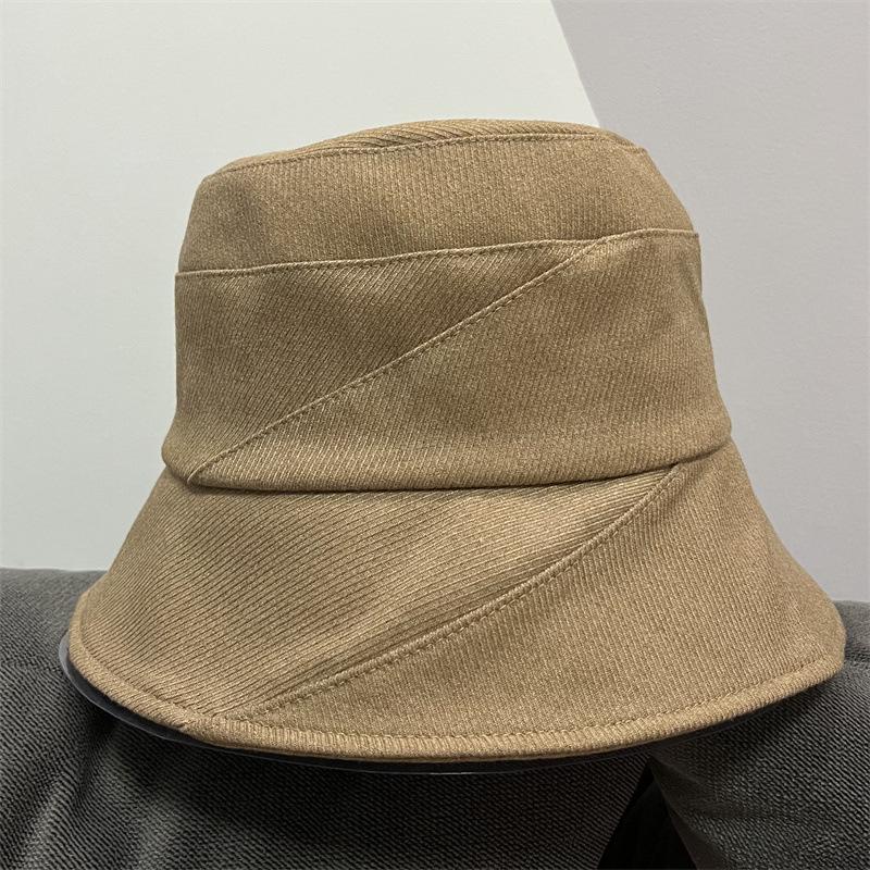 Solid Color Travel Versatile Basin Hat Spring and Autumn Day Show Face Small Personality Cloth Hat Sunshade Fisherman Hat Children Tide Versatile