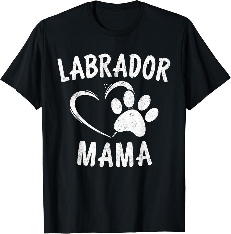 Office workers  Cotton T-shirt Labrador Mama Gift Black Golden Lab Mom Apparel Dog Owner T-Shirt