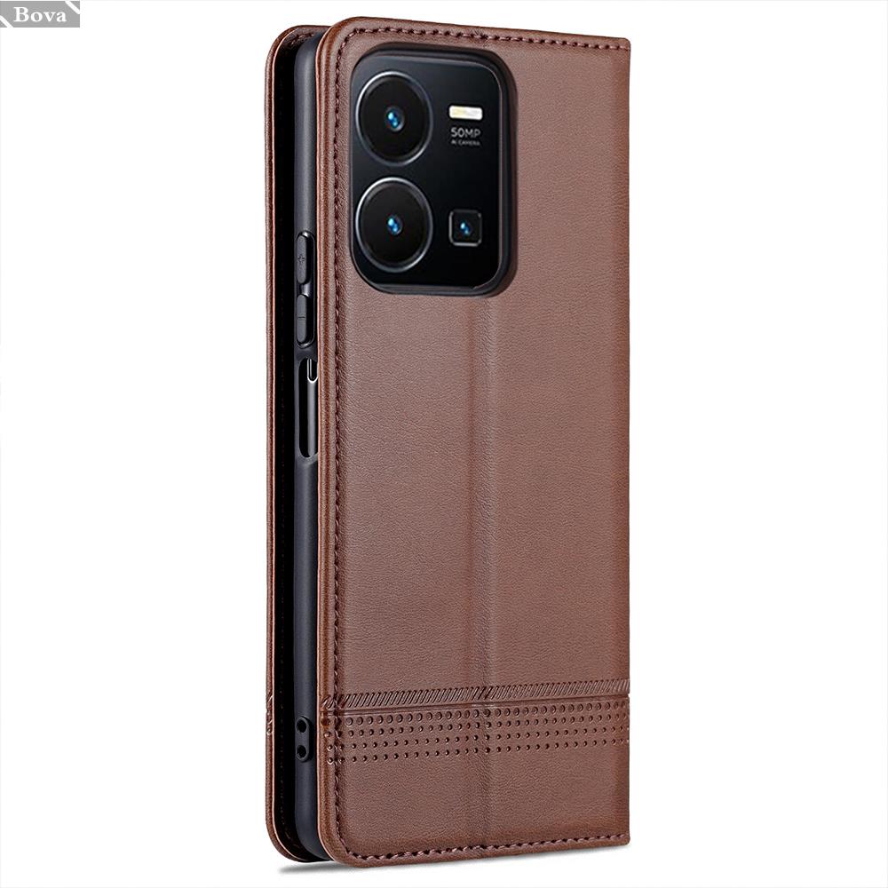 Роскошный магнитный адсорбционный кожаный чехол для Vivo Y35 Y 35 4G / Vivo Y35 5G флип-чехол защитный чехол Fundas Coque