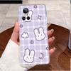 Чехол для Realme GT Neo 3 RMX3560 Прозрачный Роскошный Милый Заяц с Сердечками Забавный Мягкий Силиконовый Чехол для Телефона Для Realme GT Neo3 150W Задняя Крышка