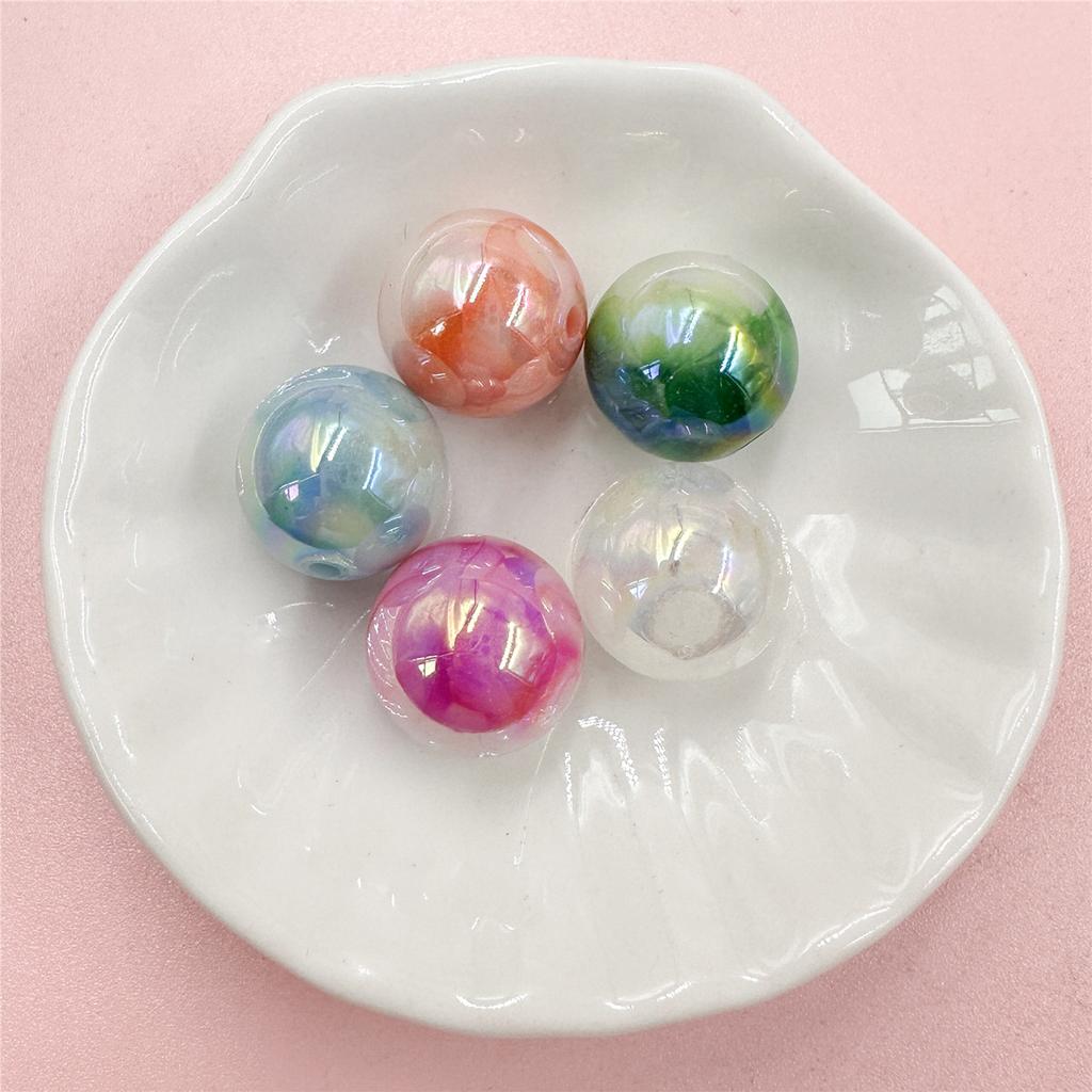 500 г около 200 шт 16 мм цепочка для телефона, серьги, ювелирные аксессуары, материалы для рукоделия, цветные круглые бусины с УФ-градиентом, окрашенные методом Halo, для DIY