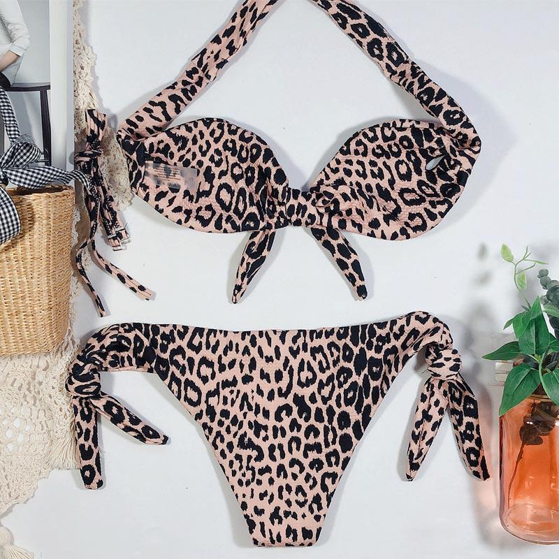 Bandeau Bikini Set Sexy Bikini Thong Biquini Women Swimsuit Female Swimwear Women Bathing Suit
