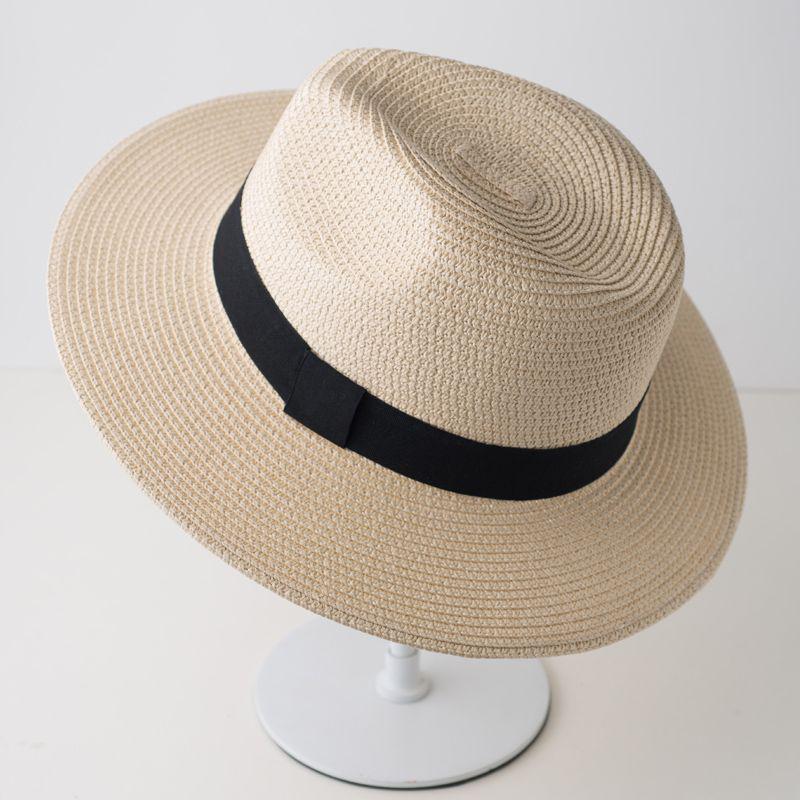 Men's Hand-Woven Raffia Straw Sun Hat - Wide Brim, Sun Protection, Perfect for Summer Beach Vacation