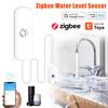 Умный датчик протечки воды Tuya ZigBee с сигнализацией, детектор перелива с управлением через приложение для домашней безопасности, кухня, ванная комната, подвал, монитор затопления