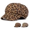 Unisex Leopard Print Personality Newsboy Hat Spring Autumn Retro Beret Hats Wild Casual Hats Unisex Wild Octagonal Cap