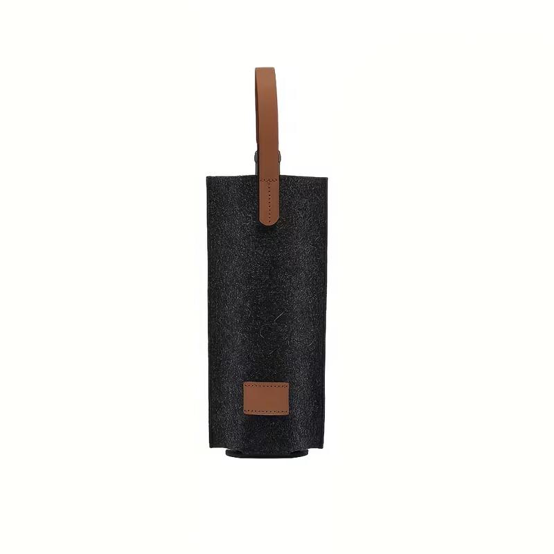 Felt wine bag with handle,single bottle champagne storage bag,thickened non-woven felt wine bag,single bottle holder bag(1/4pcs)