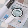 Loupes Magnifiers 10X Illuminated Large Magnifier Handheld 12 Led Lighted Magnifying Glass For Seniors Reading Jewelry