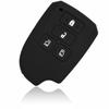 MALAKO 30 Silicone Cover for Toyota Cars, Smart Key, 4 Buttons, Hiace 200 Series,