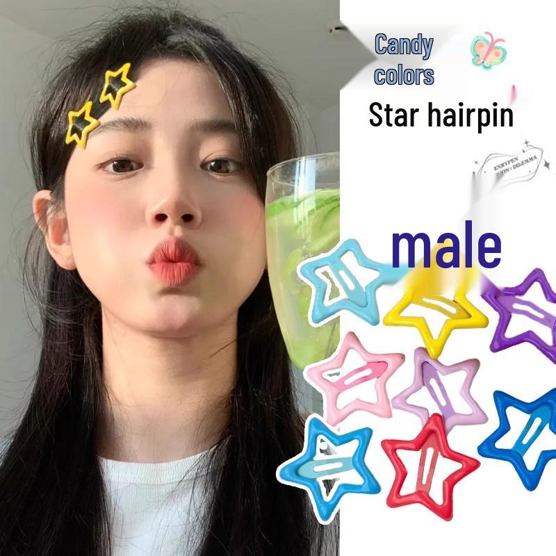 Five-Pointed Star Hair Clip for Women and Children – Cute Side Bangs Accessory and Hairpin