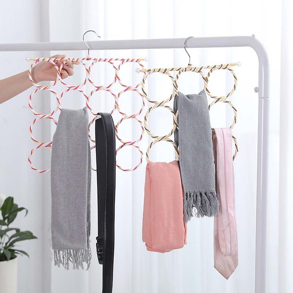 Folding Circular Scarves Wardrobe Organiser Save Space Holder Display Rack Storage Rack Hanger