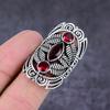Garnet Handmade 925 Sterling Silver Gift Jewelry Ring Size 6 q3Q70