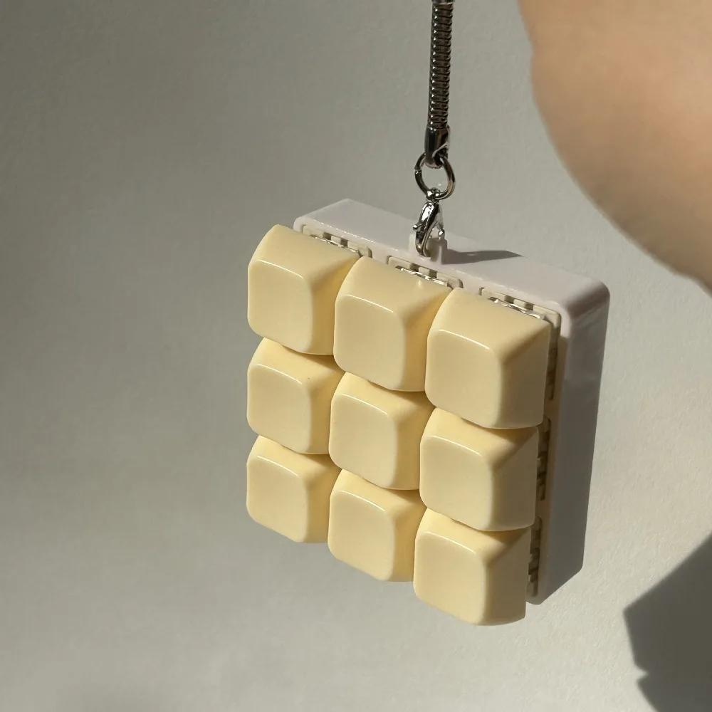 Новый брелок-фиджет Сделай сам Клавиатура Фиджет Брелок Кнопки Ключи Снятие Стресса Пальцы Колпачок для Клавиатуры 4/9 Кнопок Убивалка Времени Клик-Игрушка